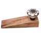 2 Pieces Ceramic Floral Golden Wooden Door Stopper